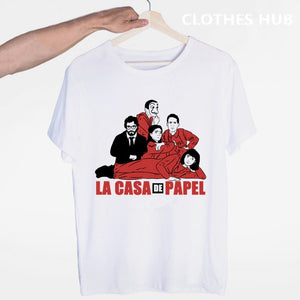 La Casa De Papel T shirt men Funny Design T Shirt Money Heist Tees TV Series Tshirts Men Short Sleeve House of Paper T-Shirt