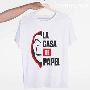 La Casa De Papel T shirt men Funny Design T Shirt Money Heist Tees TV Series Tshirts Men Short Sleeve House of Paper T-Shirt