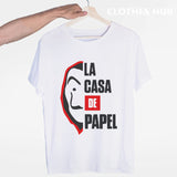 La Casa De Papel T shirt men Funny Design T Shirt Money Heist Tees TV Series Tshirts Men Short Sleeve House of Paper T-Shirt