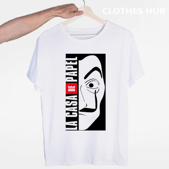 La Casa De Papel T shirt men Funny Design T Shirt Money Heist Tees TV Series Tshirts Men Short Sleeve House of Paper T-Shirt