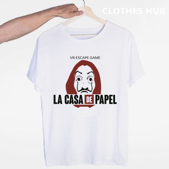 La Casa De Papel T shirt men Funny Design T Shirt Money Heist Tees TV Series Tshirts Men Short Sleeve House of Paper T-Shirt