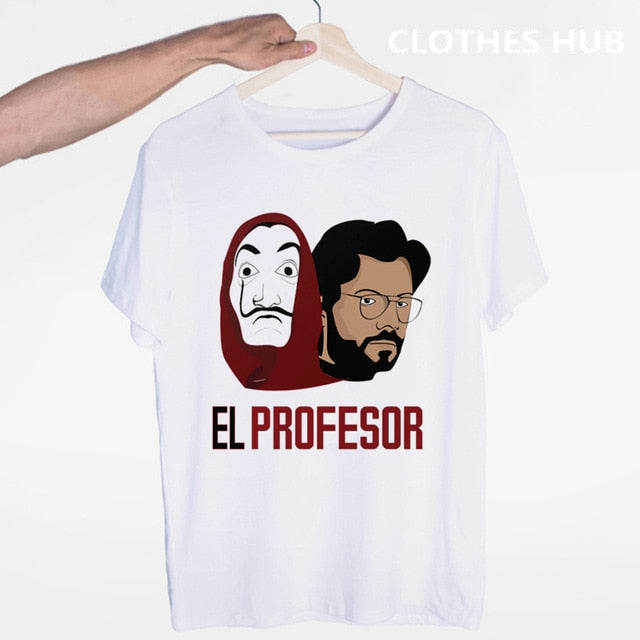 La Casa De Papel T shirt men Funny Design T Shirt Money Heist Tees TV Series Tshirts Men Short Sleeve House of Paper T-Shirt