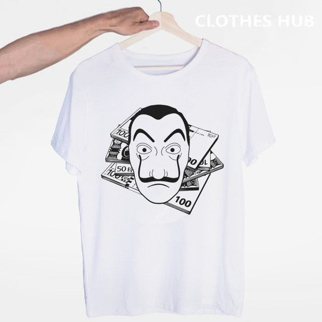 La Casa De Papel T shirt men Funny Design T Shirt Money Heist Tees TV Series Tshirts Men Short Sleeve House of Paper T-Shirt