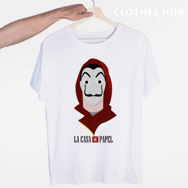 La Casa De Papel T shirt men Funny Design T Shirt Money Heist Tees TV Series Tshirts Men Short Sleeve House of Paper T-Shirt
