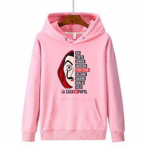 New hoodies Men la casa de papel Autumn Harajuku Hip Hop joker Money Heist TV Printed sweatshirt Fashion Male sudadera hombre