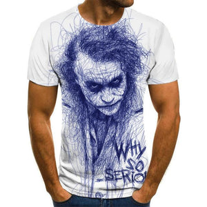 Horror Movie It Penny Wise Clown Joker 3D Print Tshirt Men/Women Hip Hop Streetwear Tee T shirt 90s Boys Cool Clothes Man Tops