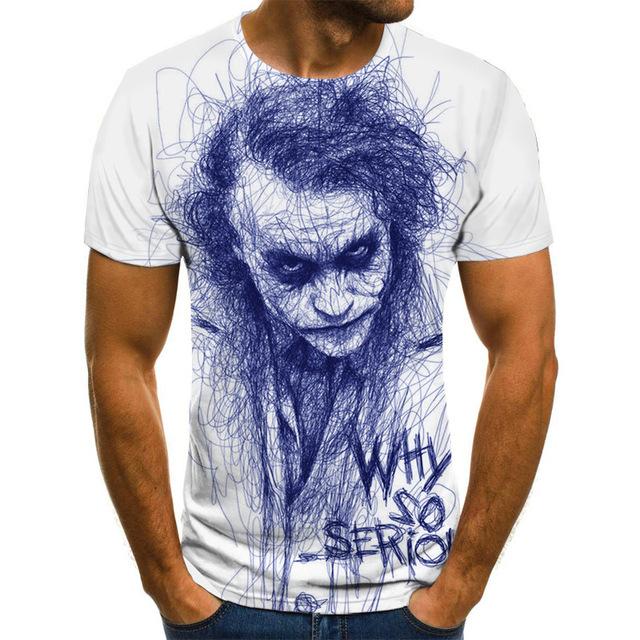 Horror Movie It Penny Wise Clown Joker 3D Print Tshirt Men/Women Hip Hop Streetwear Tee T shirt 90s Boys Cool Clothes Man Tops