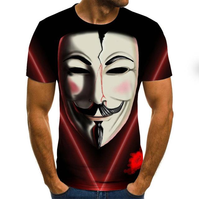 Horror Movie It Penny Wise Clown Joker 3D Print Tshirt Men/Women Hip Hop Streetwear Tee T shirt 90s Boys Cool Clothes Man Tops