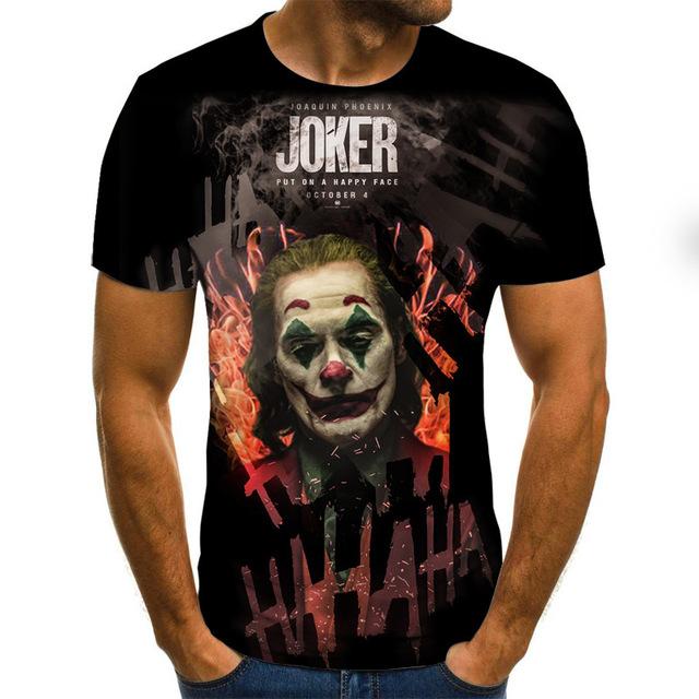 Horror Movie It Penny Wise Clown Joker 3D Print Tshirt Men/Women Hip Hop Streetwear Tee T shirt 90s Boys Cool Clothes Man Tops