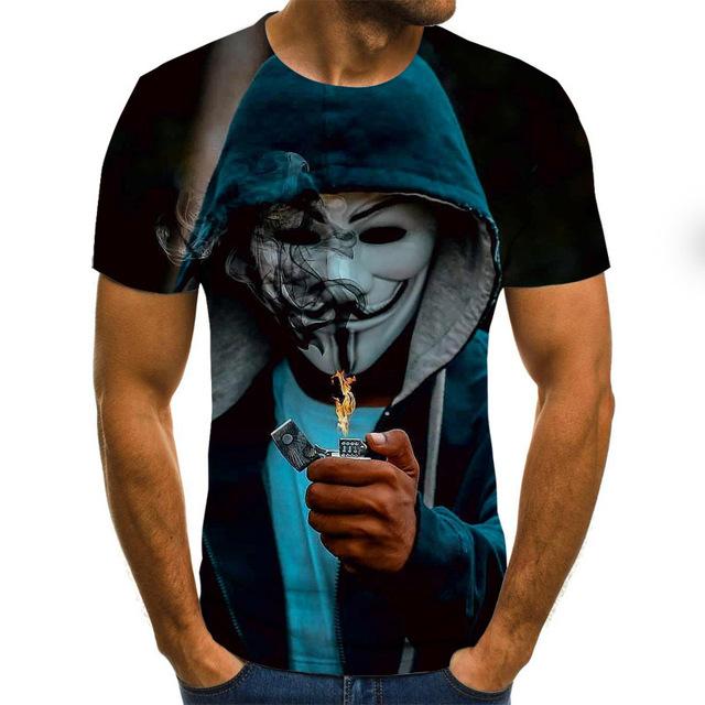 Horror Movie It Penny Wise Clown Joker 3D Print Tshirt Men/Women Hip Hop Streetwear Tee T shirt 90s Boys Cool Clothes Man Tops