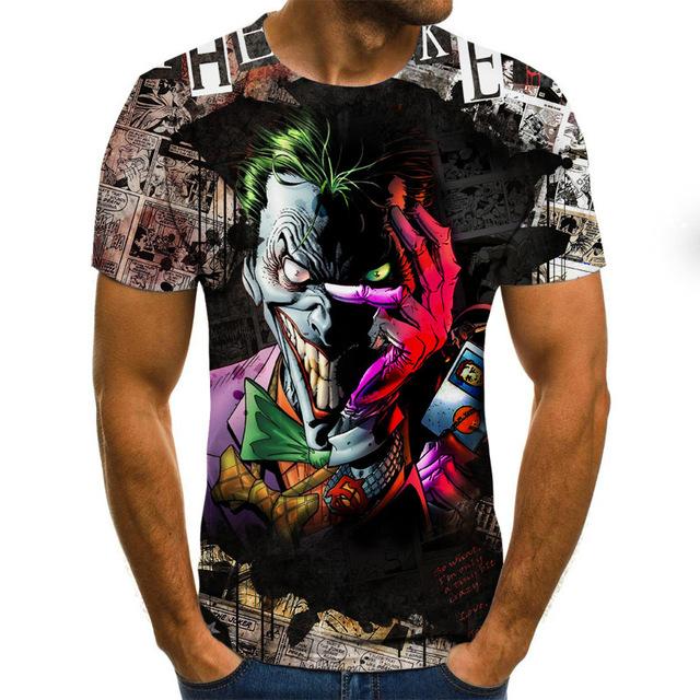 Horror Movie It Penny Wise Clown Joker 3D Print Tshirt Men/Women Hip Hop Streetwear Tee T shirt 90s Boys Cool Clothes Man Tops