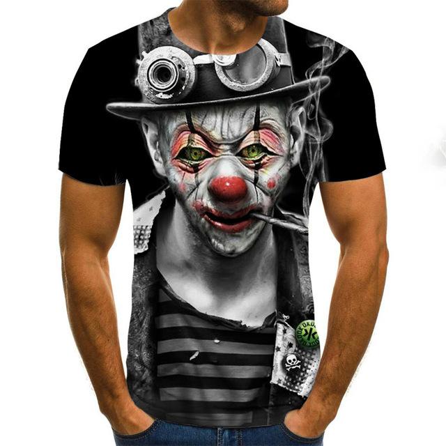 Horror Movie It Penny Wise Clown Joker 3D Print Tshirt Men/Women Hip Hop Streetwear Tee T shirt 90s Boys Cool Clothes Man Tops