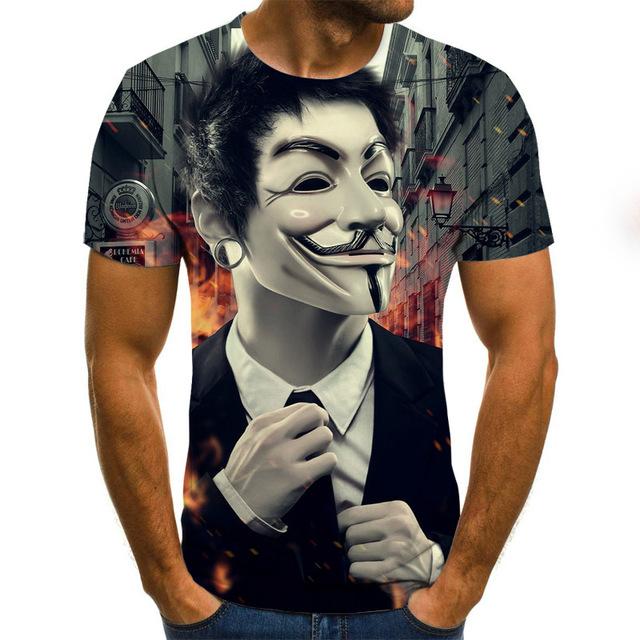 Horror Movie It Penny Wise Clown Joker 3D Print Tshirt Men/Women Hip Hop Streetwear Tee T shirt 90s Boys Cool Clothes Man Tops