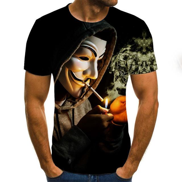 Horror Movie It Penny Wise Clown Joker 3D Print Tshirt Men/Women Hip Hop Streetwear Tee T shirt 90s Boys Cool Clothes Man Tops