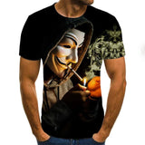 Horror Movie It Penny Wise Clown Joker 3D Print Tshirt Men/Women Hip Hop Streetwear Tee T shirt 90s Boys Cool Clothes Man Tops