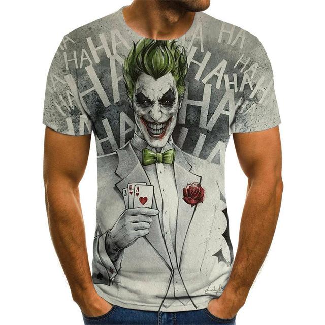 Horror Movie It Penny Wise Clown Joker 3D Print Tshirt Men/Women Hip Hop Streetwear Tee T shirt 90s Boys Cool Clothes Man Tops