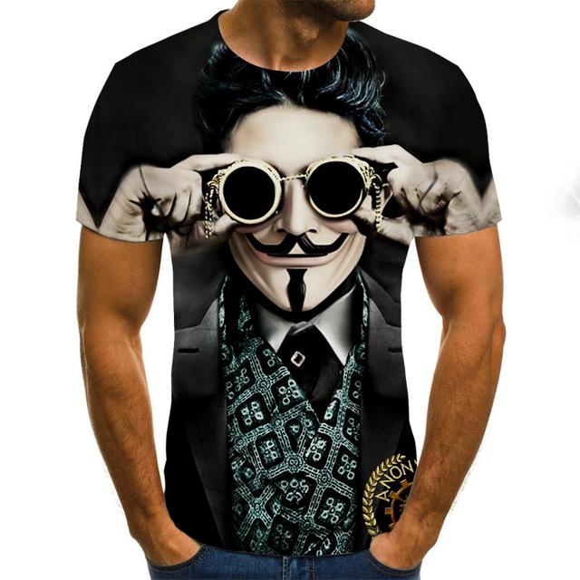 Horror Movie It Penny Wise Clown Joker 3D Print Tshirt Men/Women Hip Hop Streetwear Tee T shirt 90s Boys Cool Clothes Man Tops