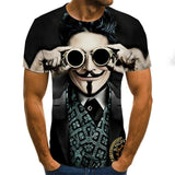 Horror Movie It Penny Wise Clown Joker 3D Print Tshirt Men/Women Hip Hop Streetwear Tee T shirt 90s Boys Cool Clothes Man Tops