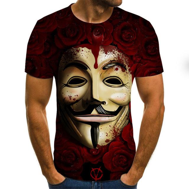 Horror Movie It Penny Wise Clown Joker 3D Print Tshirt Men/Women Hip Hop Streetwear Tee T shirt 90s Boys Cool Clothes Man Tops