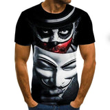 Horror Movie It Penny Wise Clown Joker 3D Print Tshirt Men/Women Hip Hop Streetwear Tee T shirt 90s Boys Cool Clothes Man Tops