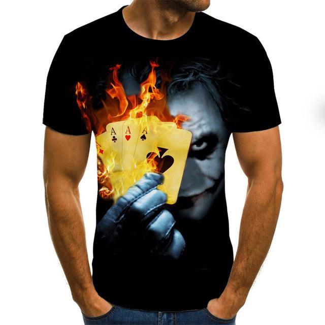 Horror Movie It Penny Wise Clown Joker 3D Print Tshirt Men/Women Hip Hop Streetwear Tee T shirt 90s Boys Cool Clothes Man Tops