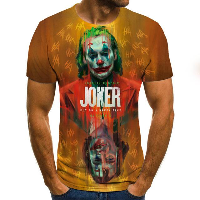 Horror Movie It Penny Wise Clown Joker 3D Print Tshirt Men/Women Hip Hop Streetwear Tee T shirt 90s Boys Cool Clothes Man Tops