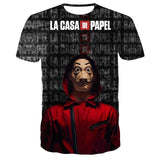 La Casa De Papel T Shirt 3D Print Women Men Short Sleeve Sweatshirts Money Heist The Paper House Casual Streetwear Tops