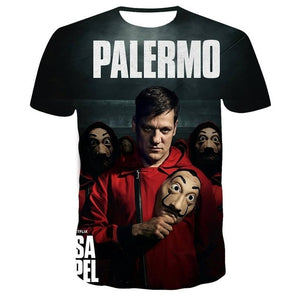 La Casa De Papel T Shirt 3D Print Women Men Short Sleeve Sweatshirts Money Heist The Paper House Casual Streetwear Tops
