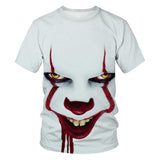 Horror Movie It Penny Wise Clown Joker 3D Print Tshirt Men/Women Hip Hop Streetwear Tee T shirt 90s Boys Cool Clothes Man Tops 5