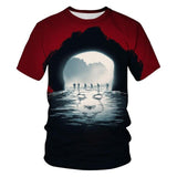 Horror Movie It Penny Wise Clown Joker 3D Print Tshirt Men/Women Hip Hop Streetwear Tee T shirt 90s Boys Cool Clothes Man Tops 5