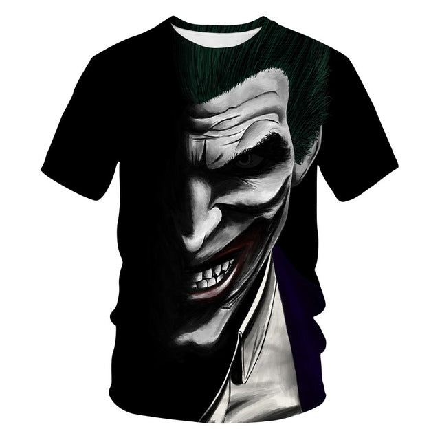 Horror Movie It Penny Wise Clown Joker 3D Print Tshirt Men/Women Hip Hop Streetwear Tee T shirt 90s Boys Cool Clothes Man Tops 5