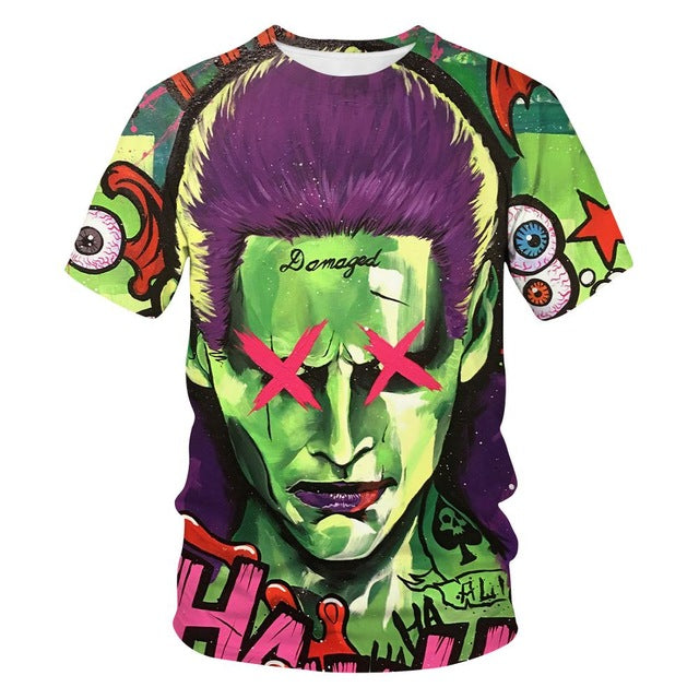 Horror Movie It Penny Wise Clown Joker 3D Print Tshirt Men/Women Hip Hop Streetwear Tee T shirt 90s Boys Cool Clothes Man Tops 5