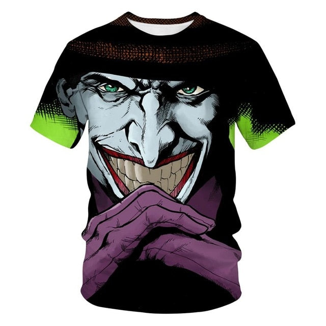 Horror Movie It Penny Wise Clown Joker 3D Print Tshirt Men/Women Hip Hop Streetwear Tee T shirt 90s Boys Cool Clothes Man Tops 5
