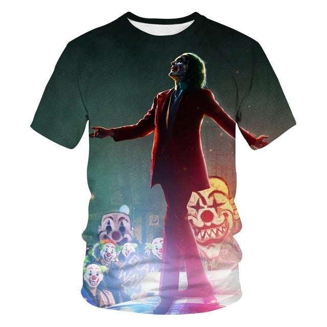 Horror Movie It Penny Wise Clown Joker 3D Print Tshirt Men/Women Hip Hop Streetwear Tee T shirt 90s Boys Cool Clothes Man Tops 5