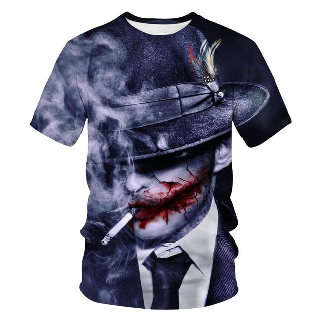 Horror Movie It Penny Wise Clown Joker 3D Print Tshirt Men/Women Hip Hop Streetwear Tee T shirt 90s Boys Cool Clothes Man Tops 5