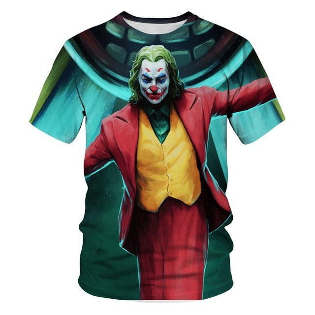 Horror Movie It Penny Wise Clown Joker 3D Print Tshirt Men/Women Hip Hop Streetwear Tee T shirt 90s Boys Cool Clothes Man Tops 5