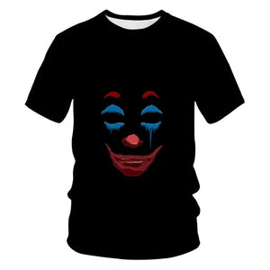 Horror Movie It Penny Wise Clown Joker 3D Print Tshirt Men/Women Hip Hop Streetwear Tee T shirt 90s Boys Cool Clothes Man Tops 5
