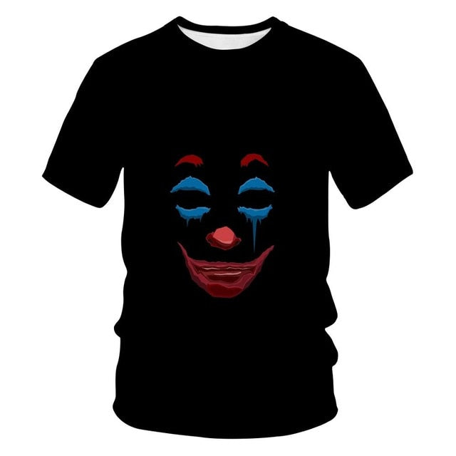 Horror Movie It Penny Wise Clown Joker 3D Print Tshirt Men/Women Hip Hop Streetwear Tee T shirt 90s Boys Cool Clothes Man Tops 5