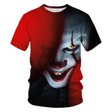 Horror Movie It Penny Wise Clown Joker 3D Print Tshirt Men/Women Hip Hop Streetwear Tee T shirt 90s Boys Cool Clothes Man Tops 5
