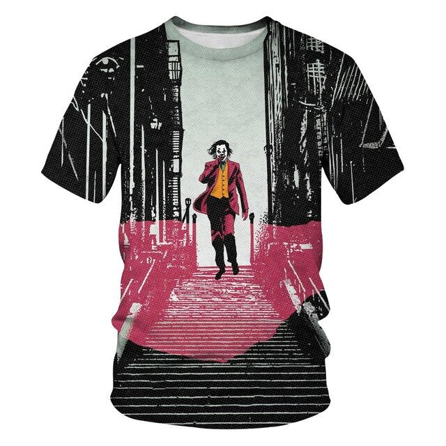 Horror Movie It Penny Wise Clown Joker 3D Print Tshirt Men/Women Hip Hop Streetwear Tee T shirt 90s Boys Cool Clothes Man Tops 5