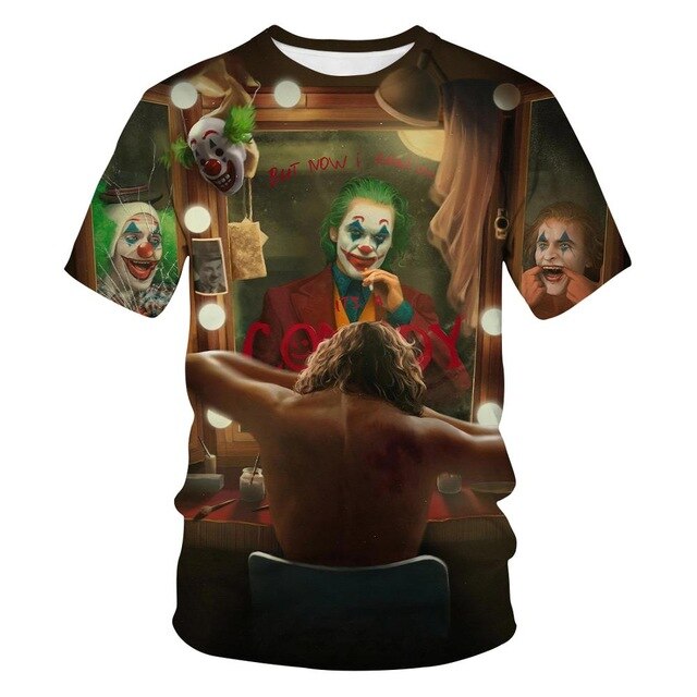 Horror Movie It Penny Wise Clown Joker 3D Print Tshirt Men/Women Hip Hop Streetwear Tee T shirt 90s Boys Cool Clothes Man Tops 5