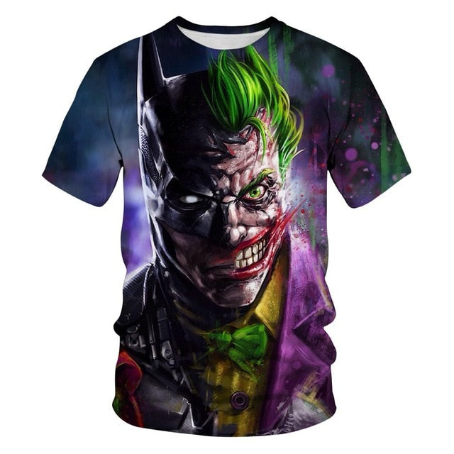Horror Movie It Penny Wise Clown Joker 3D Print Tshirt Men/Women Hip Hop Streetwear Tee T shirt 90s Boys Cool Clothes Man Tops 5