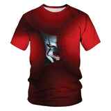 Horror Movie It Penny Wise Clown Joker 3D Print Tshirt Men/Women Hip Hop Streetwear Tee T shirt 90s Boys Cool Clothes Man Tops 5