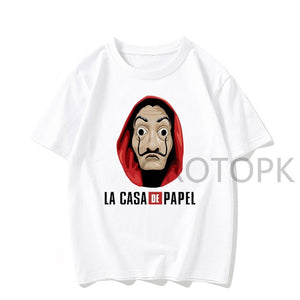 New T Shirt Men Funny Design La Casa De Papel Tshirt Money Heist Tees TV Series Tshirts Men Short Sleeve House of Paper T-Shirt