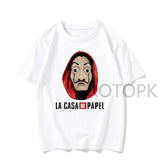 New T Shirt Men Funny Design La Casa De Papel Tshirt Money Heist Tees TV Series Tshirts Men Short Sleeve House of Paper T-Shirt
