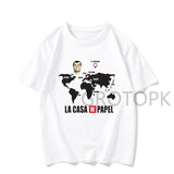 New T Shirt Men Funny Design La Casa De Papel Tshirt Money Heist Tees TV Series Tshirts Men Short Sleeve House of Paper T-Shirt
