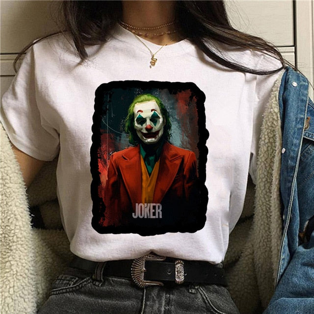 Joker T shirt White Men/women/kid T Shirt Summer Casual Harajuku Aesthetics T-shirts Joaquin Phoenix Joker Movie Tee Shirt 2019