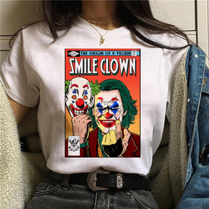 Joker T shirt White Men/women/kid T Shirt Summer Casual Harajuku Aesthetics T-shirts Joaquin Phoenix Joker Movie Tee Shirt 2019