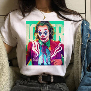 Joker T shirt White Men/women/kid T Shirt Summer Casual Harajuku Aesthetics T-shirts Joaquin Phoenix Joker Movie Tee Shirt 2019