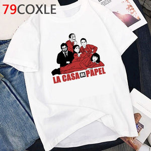 La Casa De Papel T Shirt Men Summer Top Funny Cartoon Tshirt Money Heist Kawaii Bella Ciao Tees House of Paper Streetwear Male